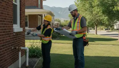 Plumber repairing a pipe in Salt Lake City, UT for residential plumbing service