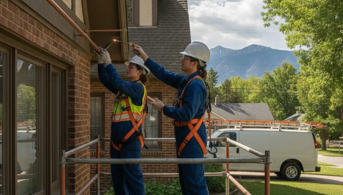 Plumber repairing a pipe in Salt Lake City, UT for fast plumbing repair service