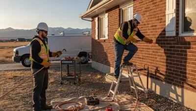 Plumber repairing a leak in Salt Lake City, UT for plumbing repair service