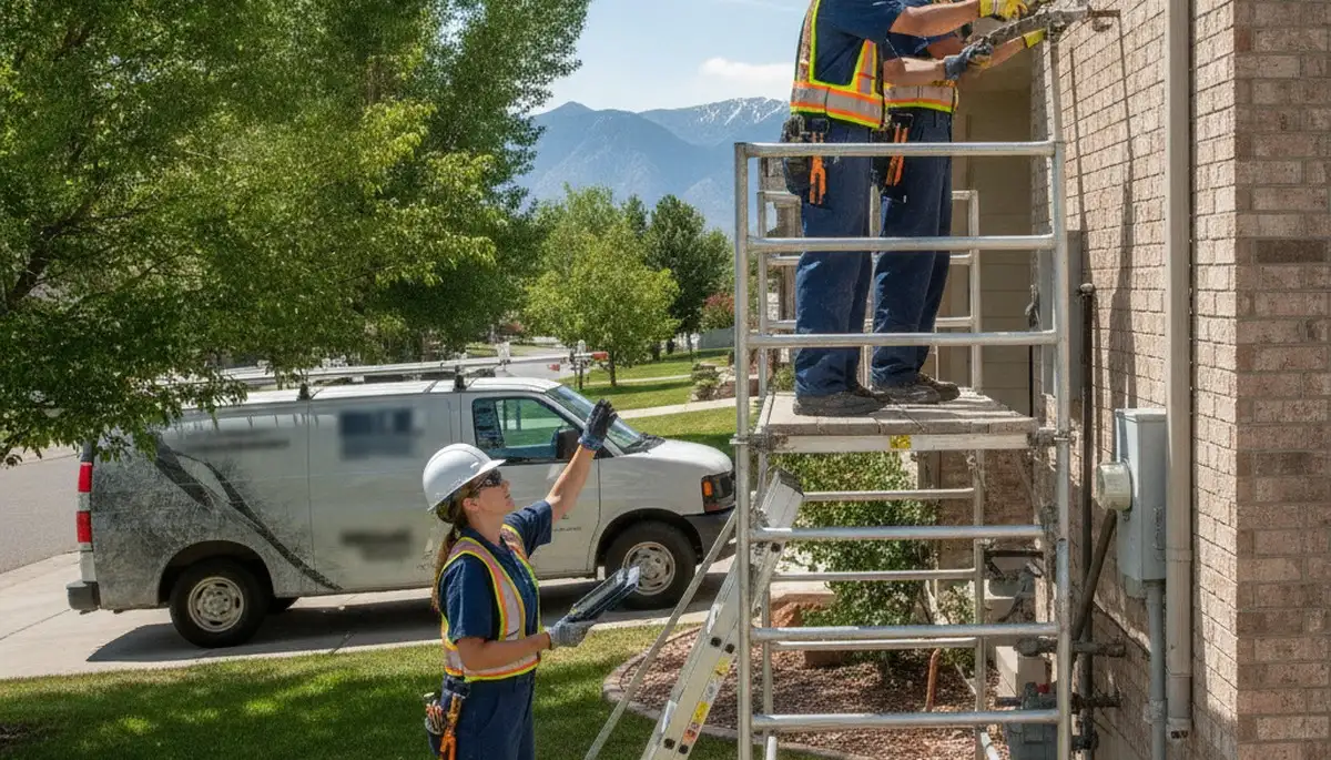 Salt Lake City, UT plumber repairing a residential leak for fast plumbing service