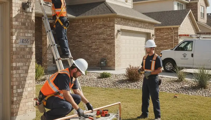 Salt Lake City, UT plumbing repair technician servicing a customer drain line
