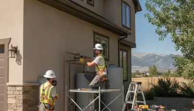 Plumber repairing pipes in Salt Lake City, UT for residential plumbing service