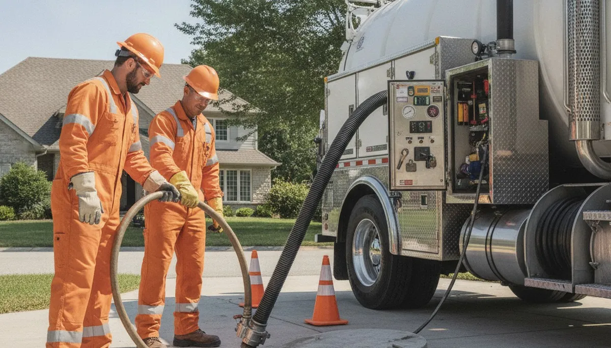 Septic pumping service truck for Salt Lake City, UT homes with On Call Plumbers
