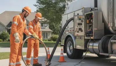 Septic pumping service truck for Salt Lake City, UT homes with On Call Plumbers