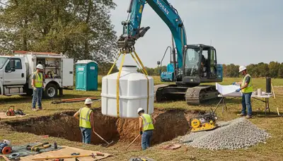 Septic tank installation by Salt Lake City, UT plumbers for homes and service repairs